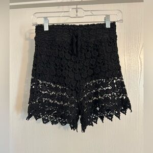 Wallflower | Black Lace Women Shorts | Size Small